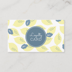 Visite Citron Citrus Motif Cute Carte de fidélité jaune