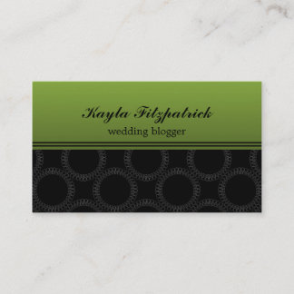 Visite Classic Elegant Cercles Carte de visite, Lime