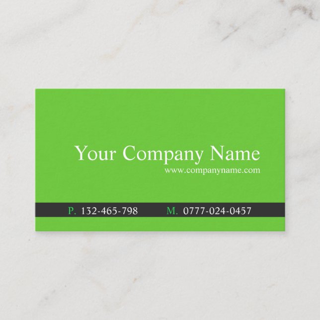 Visite Classic Green & Grey Professionnel - Carte de visi (Devant)