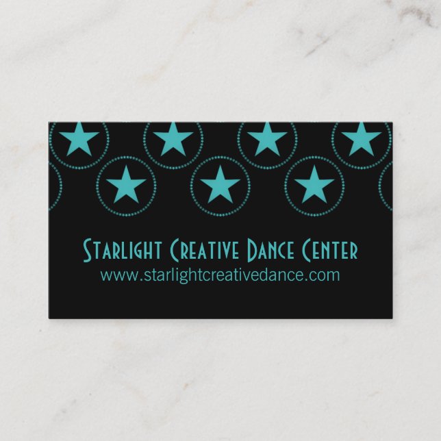 Visite Classic Stars Carte de visite, Turquoise (Devant)