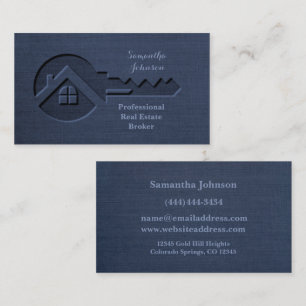 Visite Clé de luxe Saphire Blue Immobilier Carte de visit