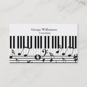 Visite Clés de piano personnalisées Instruments Carte de