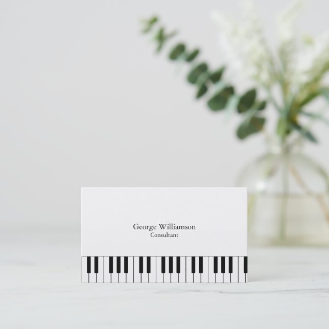 Visite Clés de piano personnalisées Instruments Carte de  (Debout devant)