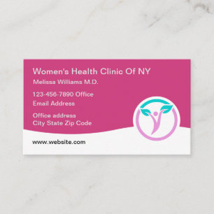 Visite Clinique Médicale de santé des femmes Carte de vis