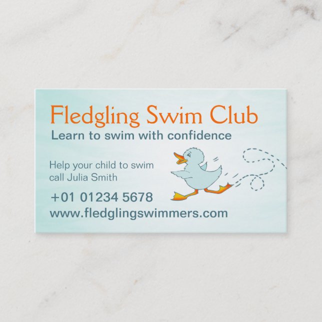 Visite Club de natation professeurs de natation carte de  (Devant)