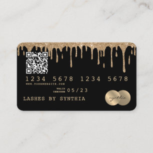 Visite Code QR Gold de la carte de crédit à séchage taché