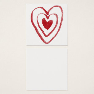Visite Coeurs de nidification simple et rouge 9 Cartes de