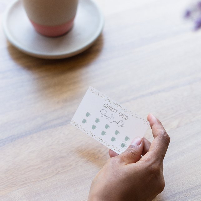 Visite Coffee Shop Retro Carte de fidélité Quirky (Créateur téléchargé)