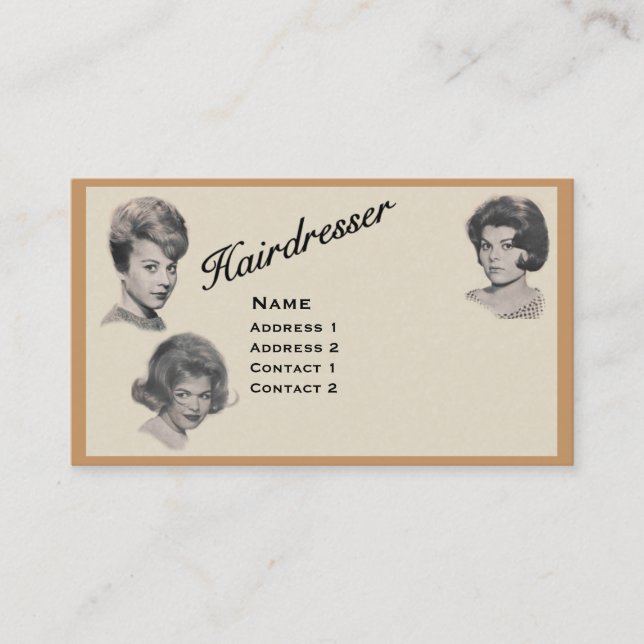 VISITE COIFFEUR - CARTE TRÈS PROFESSIONNELLE 1 DE PROFIL (Devant)
