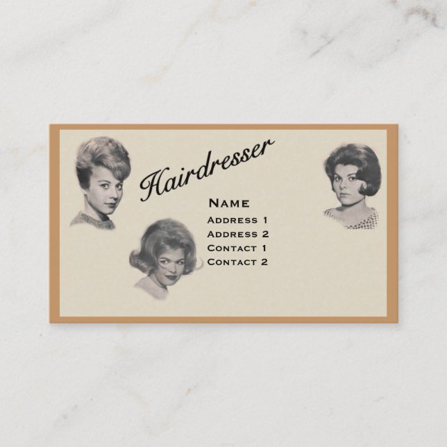 VISITE COIFFEUR - CARTE TRÈS PROFESSIONNELLE 3 DE PROFIL (Devant)