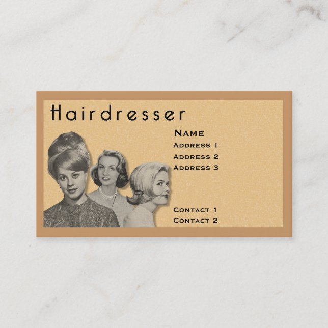 Visite COIFFEUR - CARTE TRÈS PROFESSIONNELLE de PROFIL (Devant)