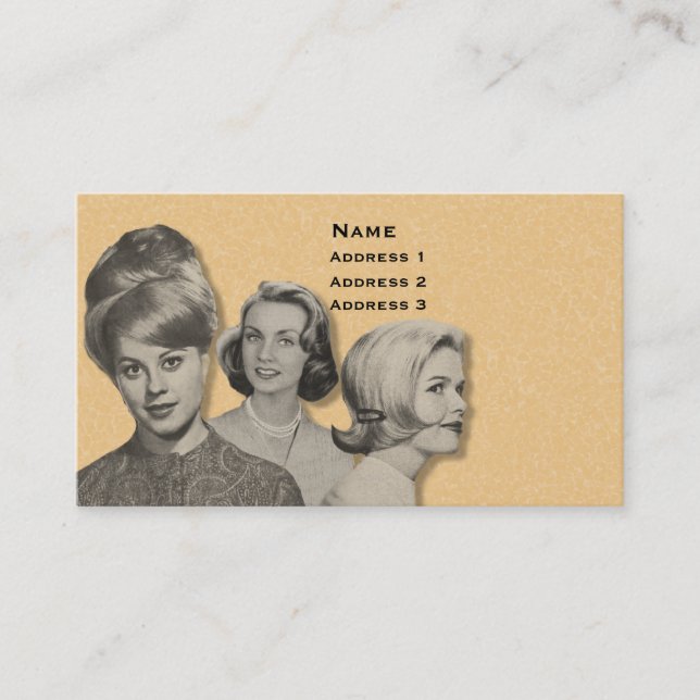 Visite COIFFEUR - CARTE TRÈS PROFESSIONNELLE de PROFIL (Devant)