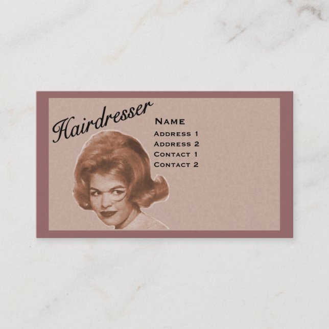 VISITE COIFFEUR - GRANDE CARTE DE PROFIL DE CHEVEUX - (Devant)