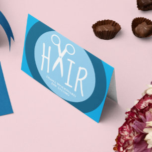 Visite Coiffeuse bleue Carte de fidélité professionnelle 