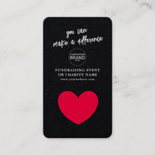 Visite Collecte de fonds Charity Event Black Logo Carte p