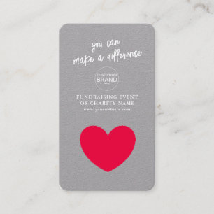 Visite Collecte de fonds Charity Event Grey Logo Carte ph