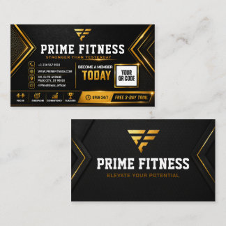 Visite Conception de carte de club de fitness éditable Bl