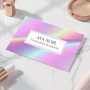 Visite Conception de carte de marque holographique éditab