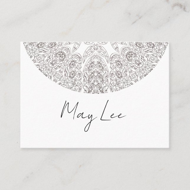 Visite Conception de mandala fleur de lotus carte dorée (Devant)