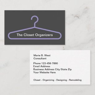 Visite Conception d'organisation de placard Carte de visi