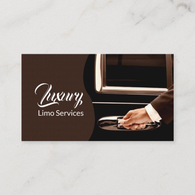 Visite Conducteur de service Limo, Cabine, Carte de visit (Devant)