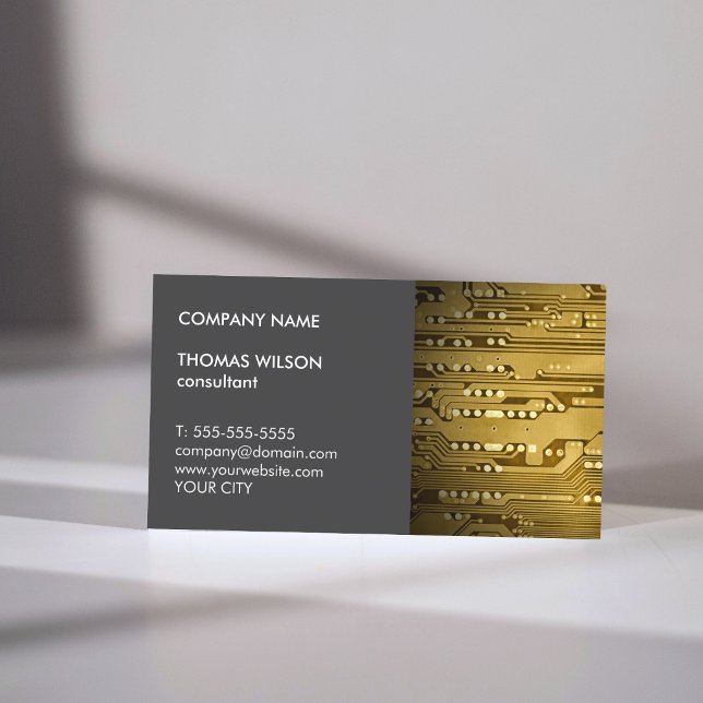 Visite Conseiller Moderne Unique Gris Doré de Carte de Ci (Créateur téléchargé)