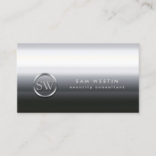 Visite Consultant de sécurité Chrome Monogramme Carte de