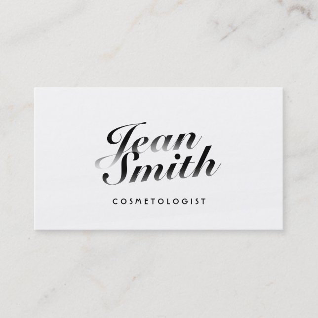 Visite Cosmetologue calligraphique classique Carte de vis (Devant)