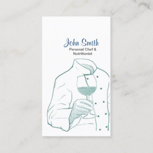 Visite Costume de chef et carte de profil de dessin de