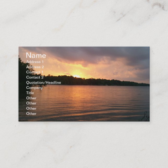 Visite Coucher du soleil au-dessus de lac Marion - carte (Devant)