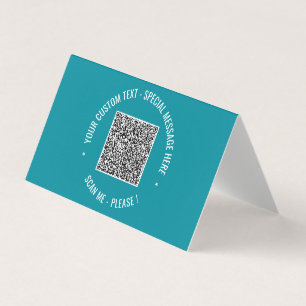 Visite Couleurs personnalisées du code QR et du Carte de 