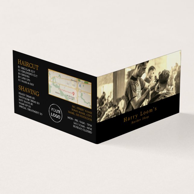 Visite Coupe de cheveux, Barbiers pour hommes, Carte de f (Extérieur)