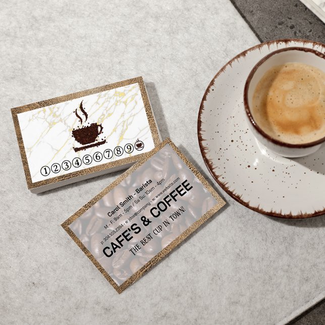 Visite Coupe de haricots à café | Carte Punch (Créateur téléchargé)