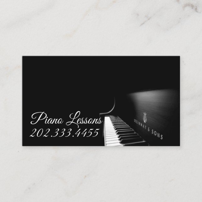 Visite Cours de piano, musique, instruments Carte de visi (Devant)