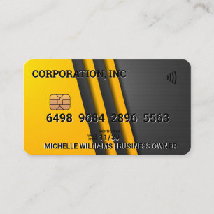 Visite Crédit Carte de débit Couches gris jaune