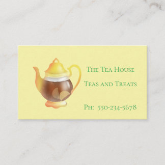 Visite Cuite théière avec citrons Salle de thé Carte de v