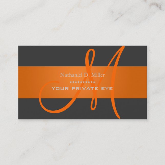 Visite Customiser cette couleur monogramme carte de visit (Devant)