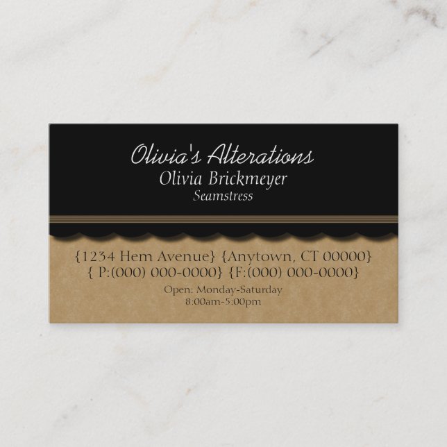 Visite Dainty Diva Carte de visite, Beige doux (Devant)