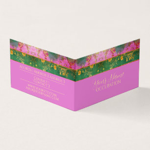 Visite Damas Grunge Rose sauvage - Carte de visite, Price