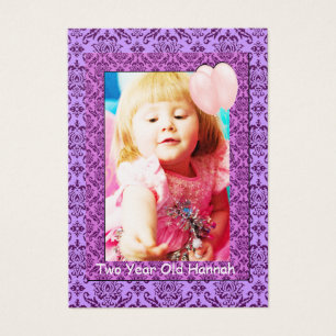 Visite Damask Filles de deux ans Anniversaire Cartes phot