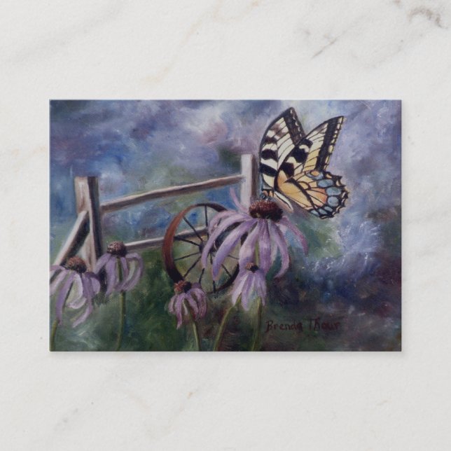 Visite Dans la carte d'art de papillon de jardin (Devant)