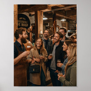 Visite de Brasserie Chaleureuse et Affiche de Rire