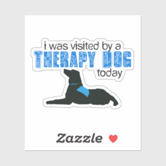 Visite de chien thérapeutique Sticker Silhouette