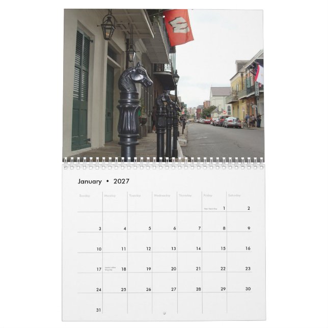 Visite de quartier français - calendrier 2010 (Jan 2027)