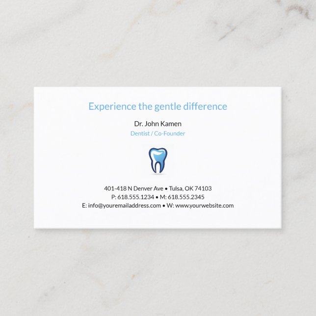 Visite Dentiste | Carte de rendez-vous dentaire (Devant)