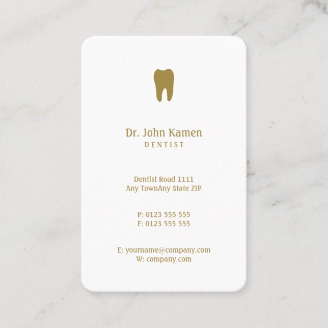 Visite Dentiste classique | Carte de rendez-vous dentaire (Devant)