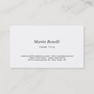 Visite Design chic minimaliste moderne Trend Carte de vis
