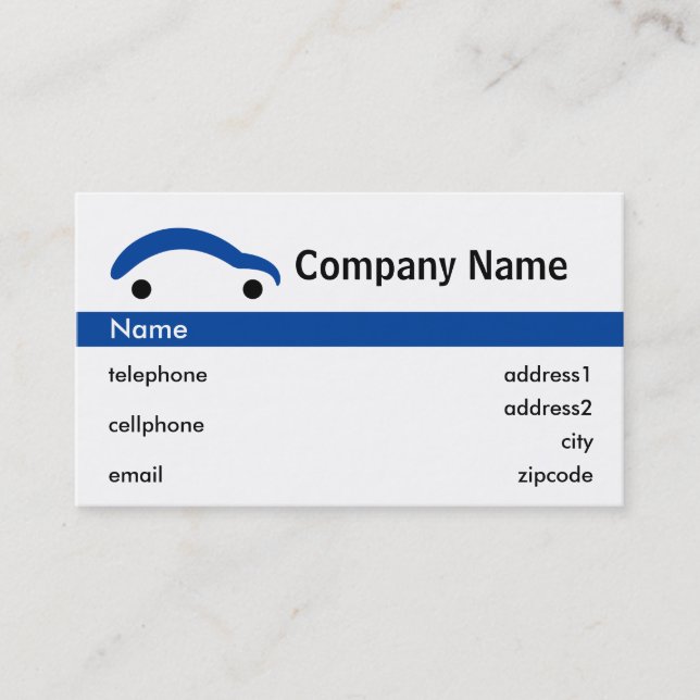 Visite Design de carte bleu de commerce de détail de (Devant)