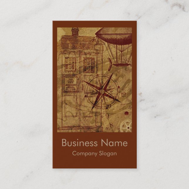 Visite Design de carte de Steampunk (Devant)