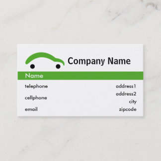 Visite Design de carte vert de commerce de détail de
